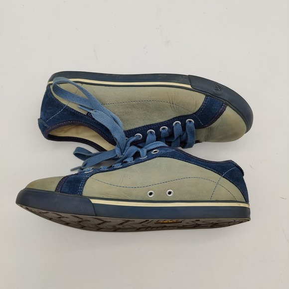 Keen Arcata Womens 8 Low Top Sneakers Blue Leather Suede Lace Up Coastal Boho - Picture 3 of 12